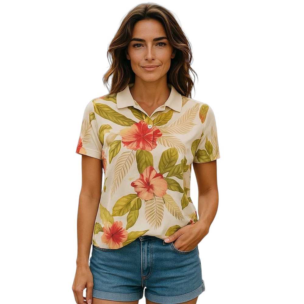 Caribbean Joe 1/4 Button Sleeveless Jersey